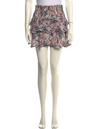 Pre-owned Iro Printed Mini Skirt In Neutral