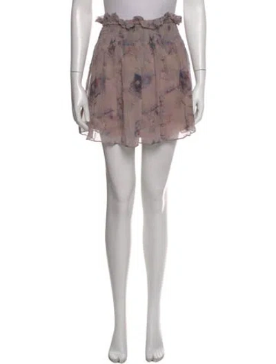Pre-owned Iro Printed Mini Skirt In Neutral