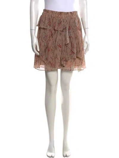 Pre-owned Iro Printed Mini Skirt In Neutral