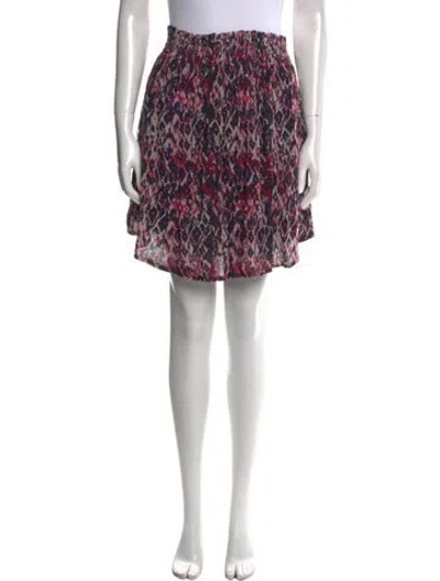 Pre-owned Iro Printed Mini Skirt In Pink
