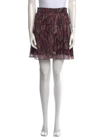 Pre-owned Iro Printed Mini Skirt In Pink