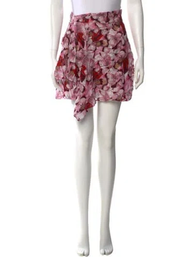 Pre-owned Iro Printed Mini Skirt In Pink