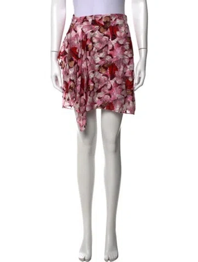 Pre-owned Iro Printed Mini Skirt In Pink