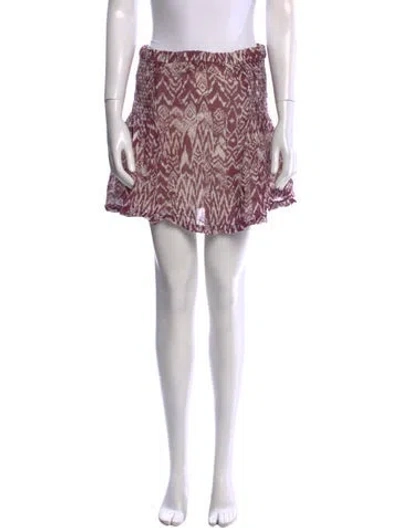 Pre-owned Iro Printed Mini Skirt In Purple
