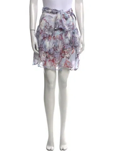 Pre-owned Iro Printed Mini Skirt In Purple