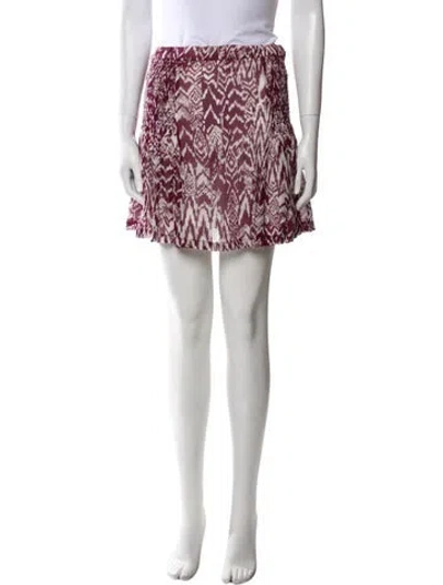 Pre-owned Iro Printed Mini Skirt In Purple