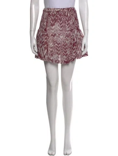 Pre-owned Iro Printed Mini Skirt In Purple
