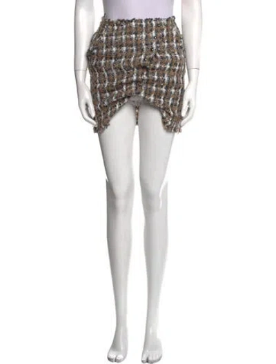 Pre-owned Iro Printed Mini Skirt W/ Tags In Neutral