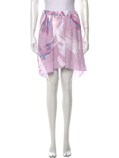Pre-owned Iro Printed Mini Skirt W/ Tags In Purple