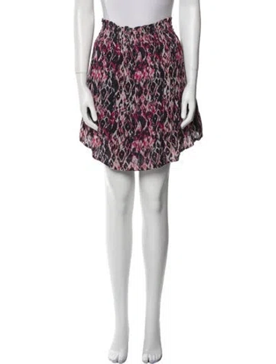 Pre-owned Iro Printed Mini Skirt In White