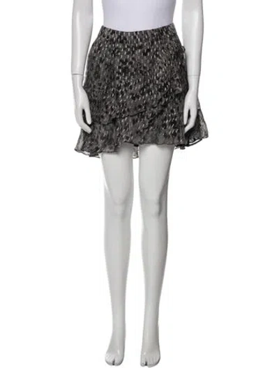 Pre-owned Iro Printed Mini Skirt In White