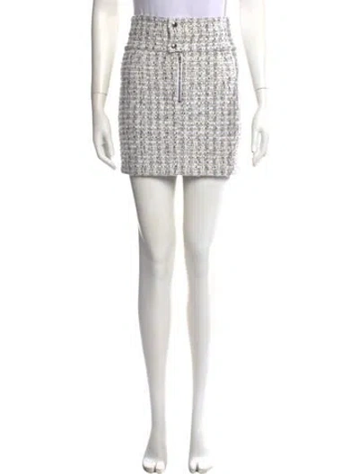 Pre-owned Iro Printed Mini Skirt In White
