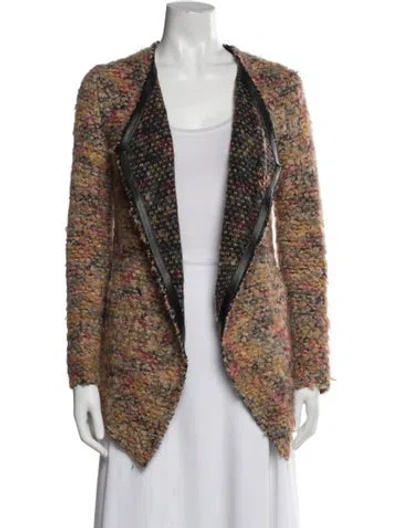 Pre-owned Iro Printed Open Front Sweater In Multi