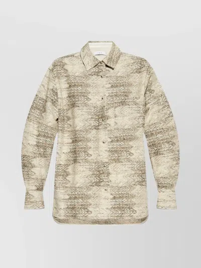 IRO PRINTED OVERSHIRT IN TEXTURED FABRIC