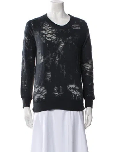 Pre-owned Iro Printed Scoop Neck Sweatshirt In Blue