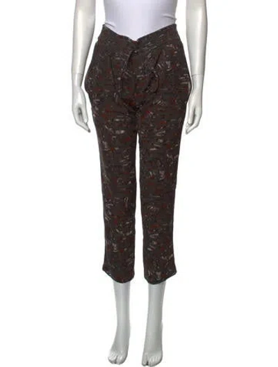 Pre-owned Iro Printed Straight Leg Pants In Gray