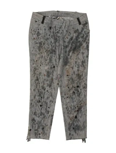 Pre-owned Iro Printed Straight Leg Pants In Gray