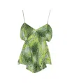 Iro Fluid Top With Vibrant Bubble Print In Green Multico