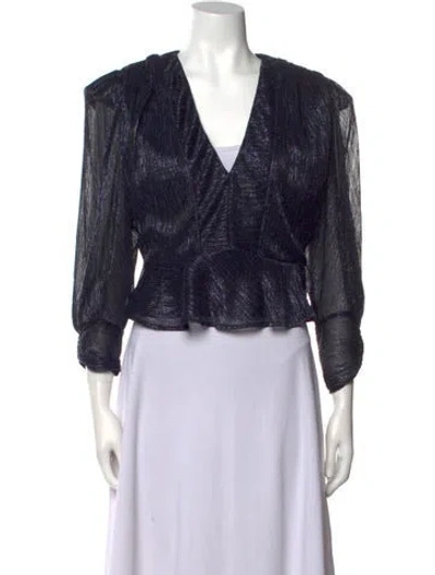 Pre-owned Iro Printed V-neck Crop Top W/ Tags