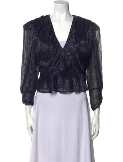 Pre-owned Iro Printed V-neck Crop Top W/ Tags