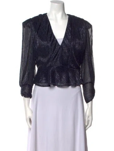 Pre-owned Iro Printed V-neck Crop Top W/ Tags