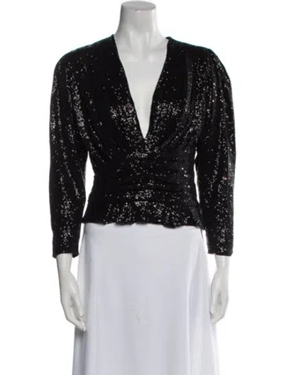 Pre-owned Iro Printed V-neck Crop Top W/ Tags In Multi