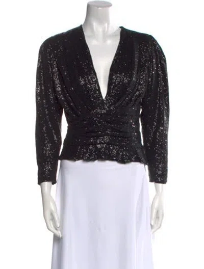 Pre-owned Iro Printed V-neck Crop Top W/ Tags In Multi