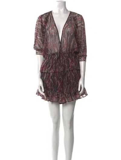 Pre-owned Iro Printed V-neck Romper