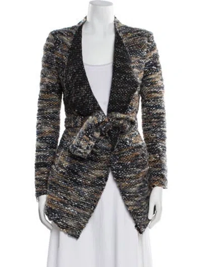 Pre-owned Iro Printed V-neck Sweater In Multi