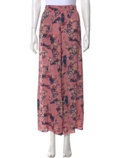 Pre-owned Iro Printed Wide Leg Pants In Pink
