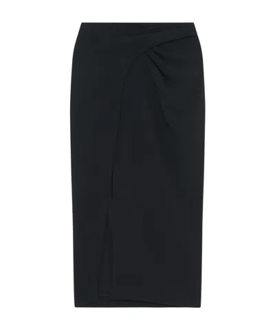 Iro Pumko Wrap Mid-length Skirt In Black