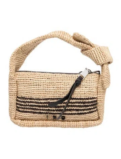 Pre-owned Iro Raffia Top Handle Bag In Neutrals