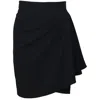 Iro Rama Wrap-effect Skirt In Black Polyester In Black