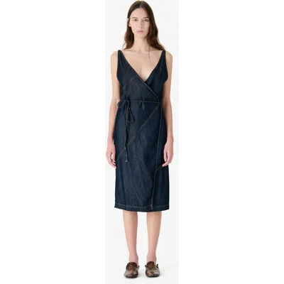 Iro Rania Wrap Dress In Blue
