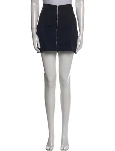 Pre-owned Iro Raw-edge Trim Mini Skirt In Black