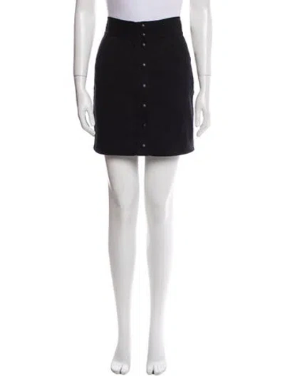 Pre-owned Iro Raw-edge Trim Mini Skirt In Black