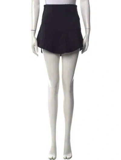 Pre-owned Iro Raw-edge Trim Mini Skirt In Black