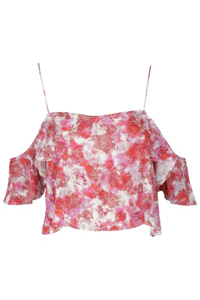 Iro Minak Sleeveless Top In S Red Multi
