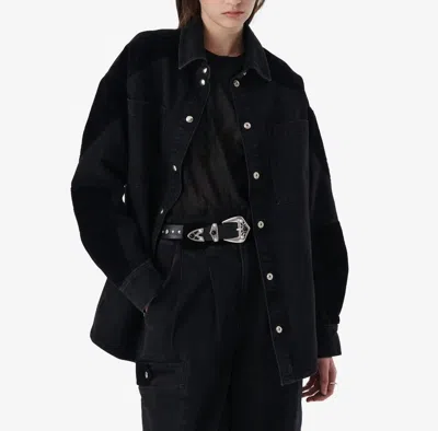 Iro Regine Shirt Jacket In Black