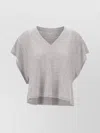 Iro Relaxed Fit V-neck T-shirt With Cropped Hem