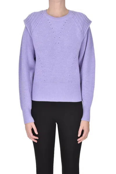 Iro Ribbed Knit Pullover In Lilac