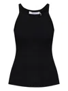 Iro Ribbed Racerback Top In Black