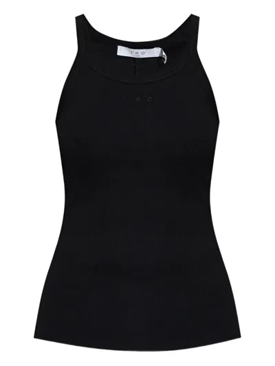 Iro Ribbed Racerback Top In Black