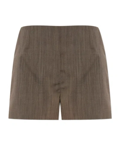 Iro Ribbed Shorts In Brown
