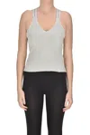 Iro Ribbed Tank Top In Light Grey