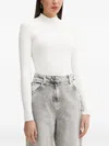 Iro Ribbed Turtleneck Sweater In White