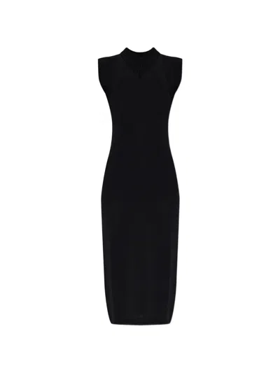 Iro Ribbed-knit Sleeveless Midi Dress In Black