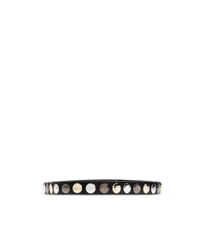 Iro Stud-embellished Leather Belt In Black