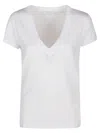 Iro T-shirt En Lin Col V Rodeo In White