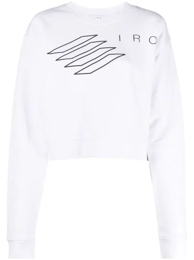 Iro Romel Logo-print Cropped Sweatshirt In White